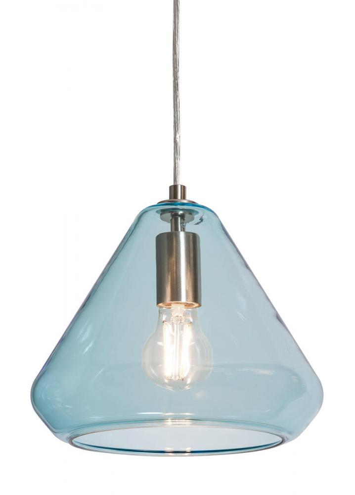 Armitage Pendant - Satin Nickel - Aqua