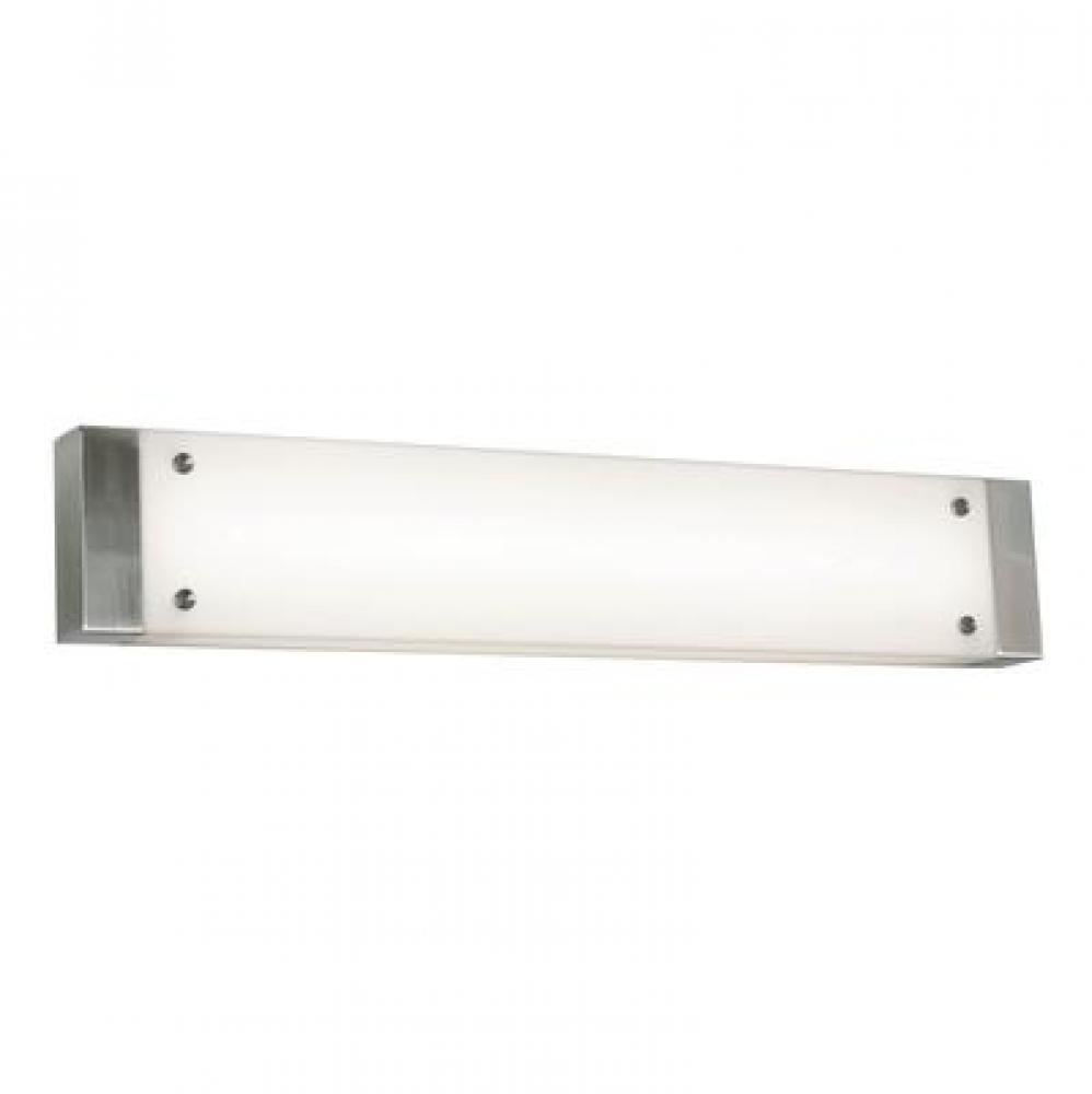 Avanti - Vanity Light Fixture - 27.5'' - Satin Nickel - White Acrylic Shade