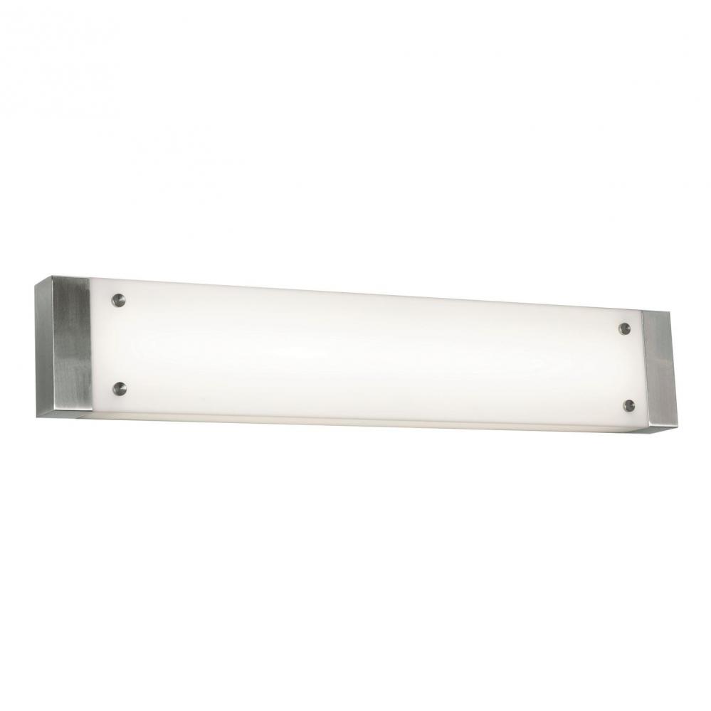 Avanti - Vanity Light Fixture - 39.5'' - Satin Nickel - White Acrylic Shade