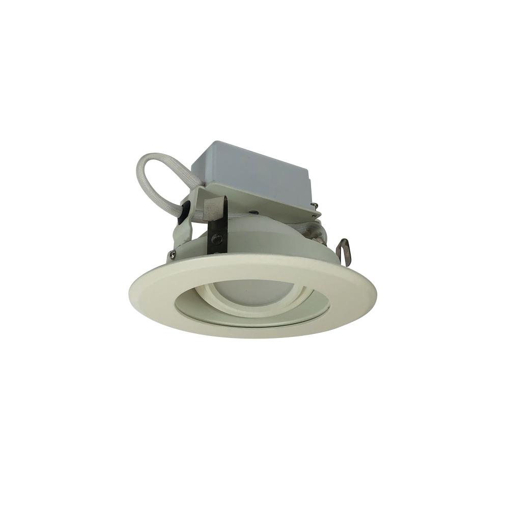 4" Cobalt Adjustable LED Retrofit, 1000lm / 12W, 3500K, White Reflector / White Flange