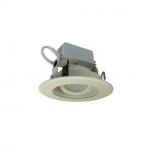 Nora NLCBC-46935XWW - 4" Cobalt Adjustable LED Retrofit, 1000lm / 12W, 3500K, White Reflector / White Flange