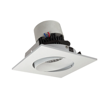 Nora NPR-4SC40XMPW - 4" Pearl LED Square Adjustable Cone Retrofit, 1000lm / 12W, 4000K, Matte Powder White Reflector