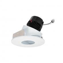 Nora NPRLV-4RPHA35XMPW - 4" Pearl Low Voltage LED Round Adjustable Pinhole Retrofit, 950lm / 11W, 3500K, Matte Powder