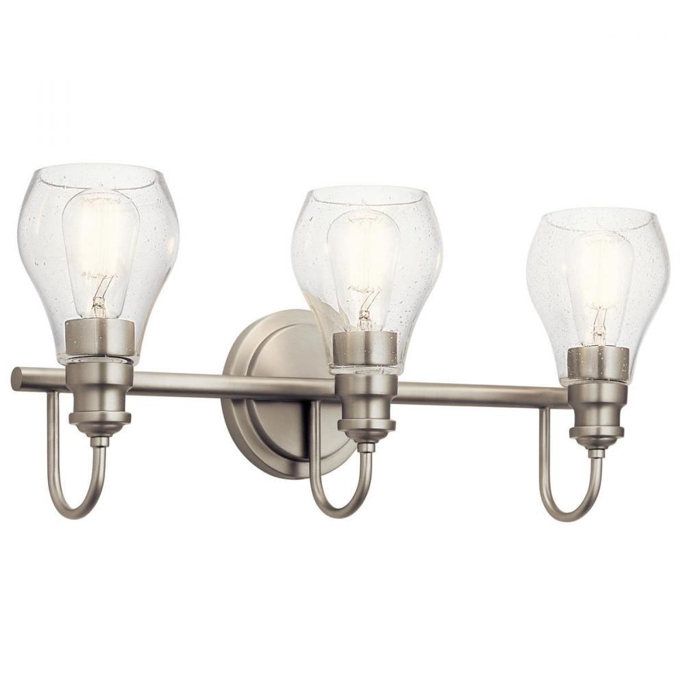 Greenbrier 3 Light Vanity Light Nickel