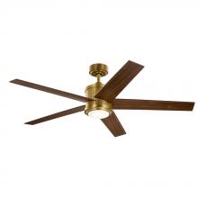 Kichler 300044NBR - Brahm LED 56" Ceiling Fan Natural Brass