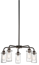 Kichler 43058OZ - Braelyn 11.25" 5 Light Chandelier with Clear Seeded Glass Olde Bronze