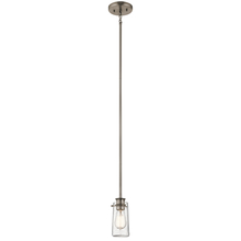 Kichler 43060CLP - Braelyn 8.5" 1 Light Mini Pendant with Clear Seeded Glass Classic Pewter