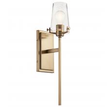 Kichler 45295CPZ - Alton 22" 1 Light Wall Sconce with Clear Seeded Glass in Champagne Bronze
