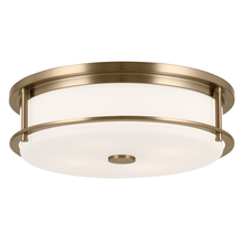 Kichler 52597CPZ - Brit 18 Inch 4 Light Flush Mount with Satin Etched Cased Opal Glass in Champagne Bronze