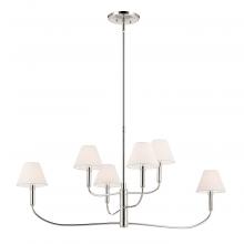 Kichler 52767PN - Eadie 41 Inch 6 Light Chandelier in Polished Nickel