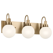 Kichler 55151CPZ - Hex 22.75 Inch 3 Light Vanity with Opal Glass in Champagne Bronze