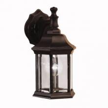 Kichler 9776BK - Chesapeake 11.75" 1 Light Outdoor Wall Light with Clear Beveled Glass in Black