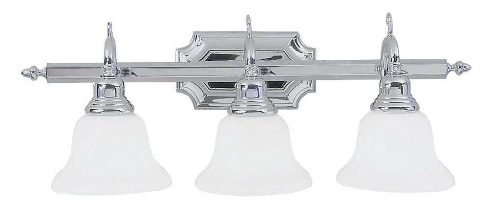 3 Light Polished Chrome Bath Light