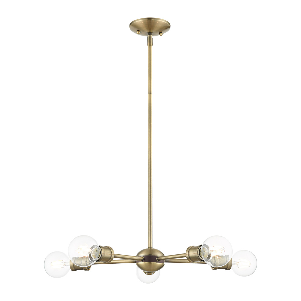 Lansdale 5-Lt Antique Brass Chandelier