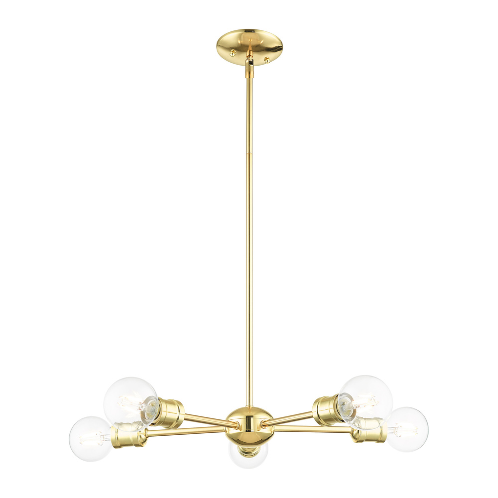 Lansdale 5-Lt Polished Brass Chandelier