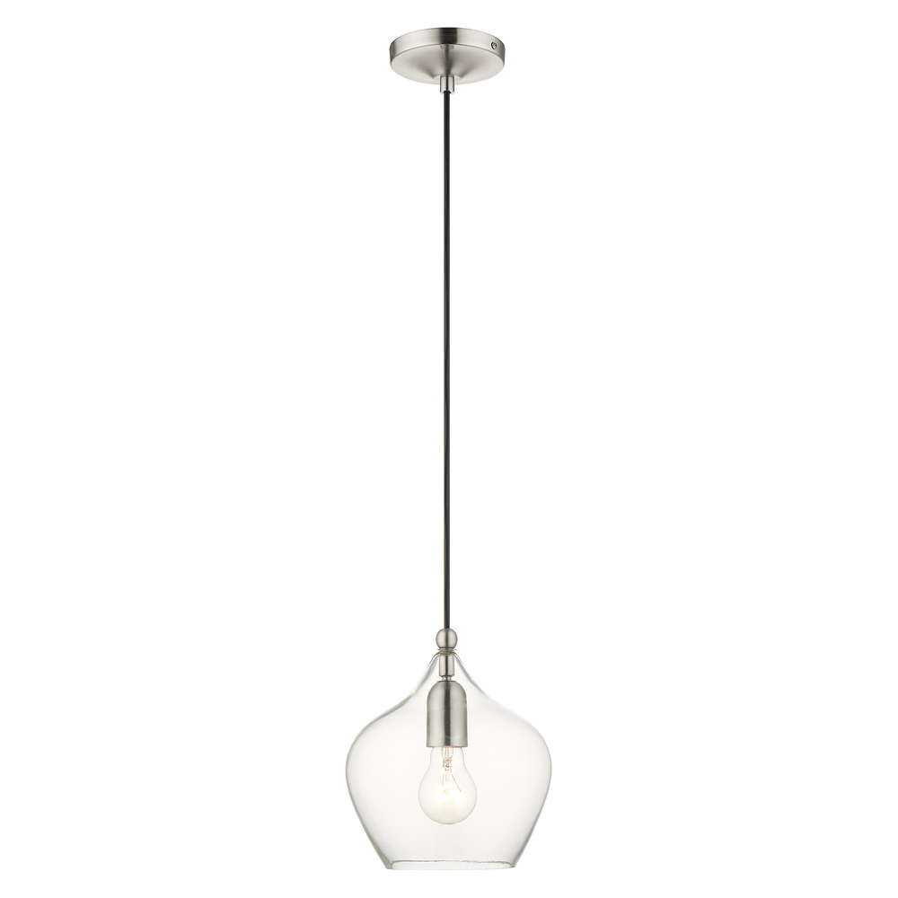 1 Lt Brushed Nickel Mini Pendant