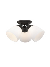 Livex Lighting 13664-07 - 3 Light Bronze Ceiling Mount