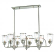 Livex Lighting 40028-91 - 8 Lt BN Linear Chandelier