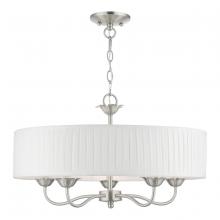 Livex Lighting 41775-91 - 5 Light Brushed Nickel Pendant Chandelier