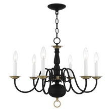 Livex Lighting 5006-04 - 6 Lt Black Chandelier