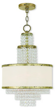 Livex Lighting 50784-28 - 3 Light Winter Gold Mini Chandelier