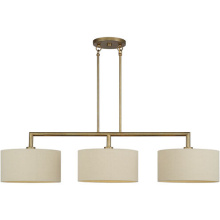 Livex Lighting 52263-48 - 3 Light Antique Gold Leaf Extra Large Linear Chandelier