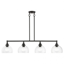 Livex Lighting 53644-07 - GLENDON 4-Light Linear in Bronze with Clear Glass