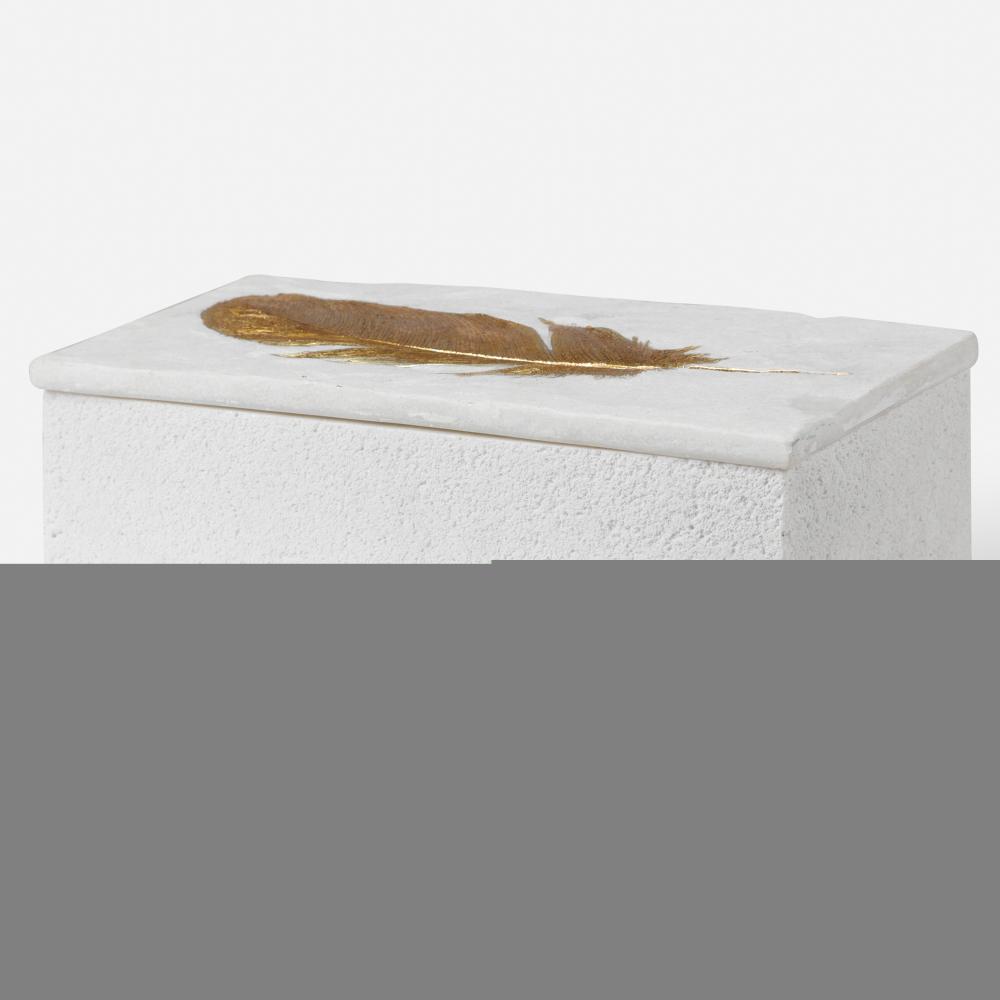 Uttermost Nephele White Stone Box