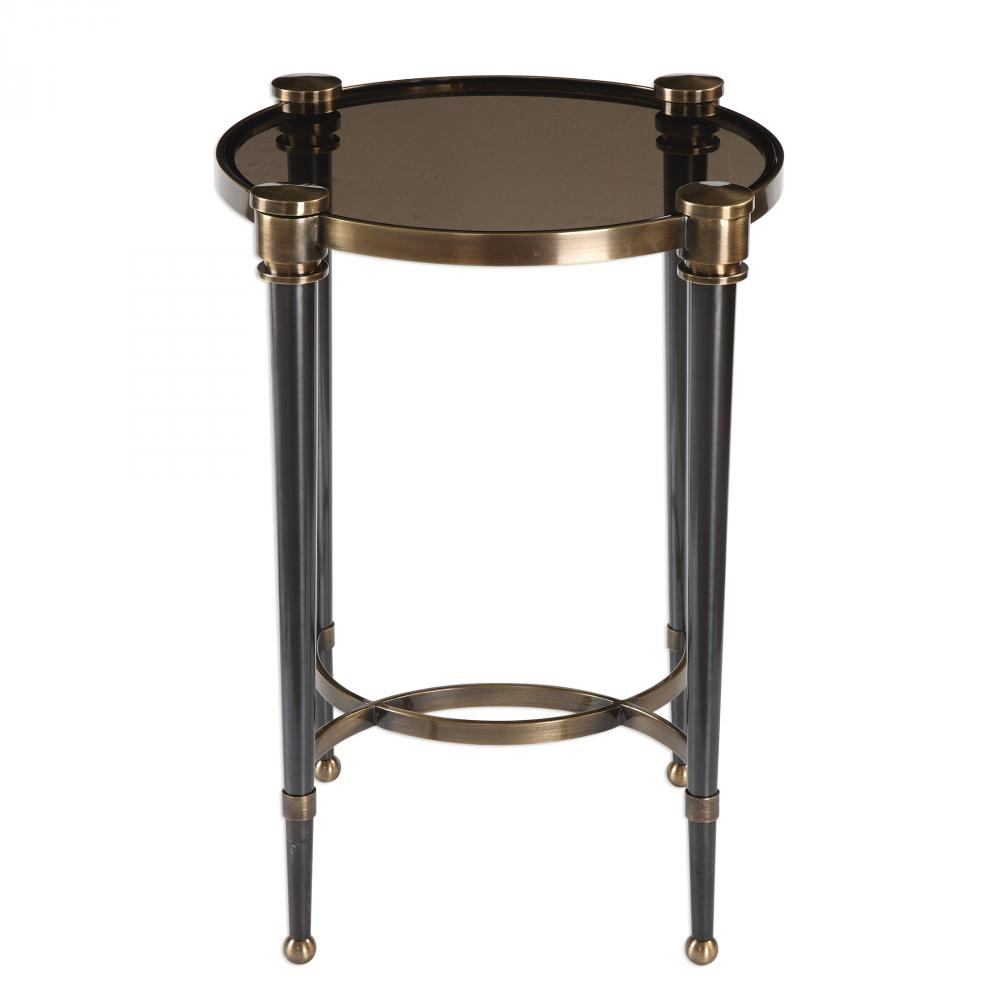 Uttermost Thora Brushed Black Accent Table