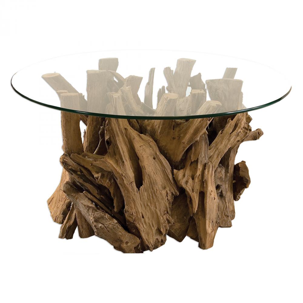 Uttermost Driftwood Glass Top Cocktail Table