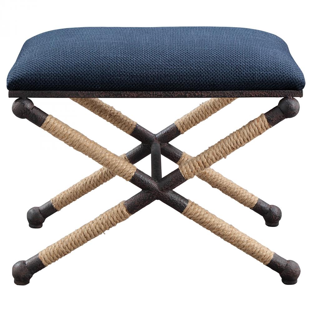 Firth Small Navy Fabric Bench