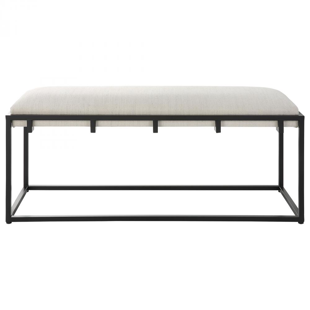 Uttermost Paradox Iron & Fabric Bench