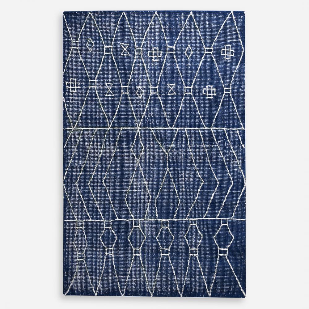 Uttermost Fressia Blue 5x8 Rug