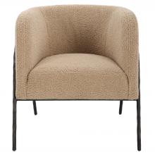 Uttermost 23754 - Uttermost Jacobsen Accent Chair, Latte Shearling