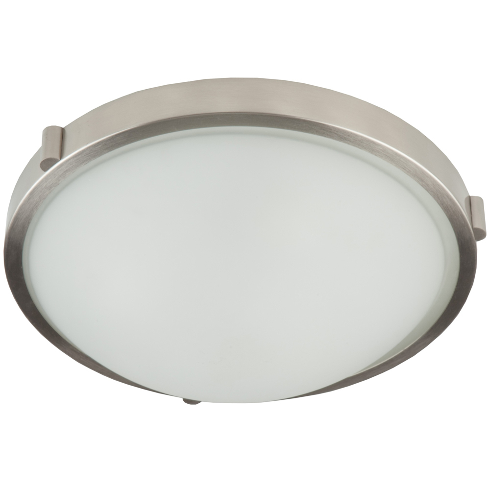 3 Light Brushed Nickel Bowl Flush Mount