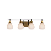 Artcraft AC11684BB - Nelson Collection 4-Light Bathroom Brass & Black