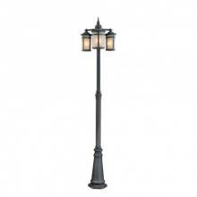 Artcraft AC8639BZ - St. Moritz 3-Light Outdoor Lantern and Post