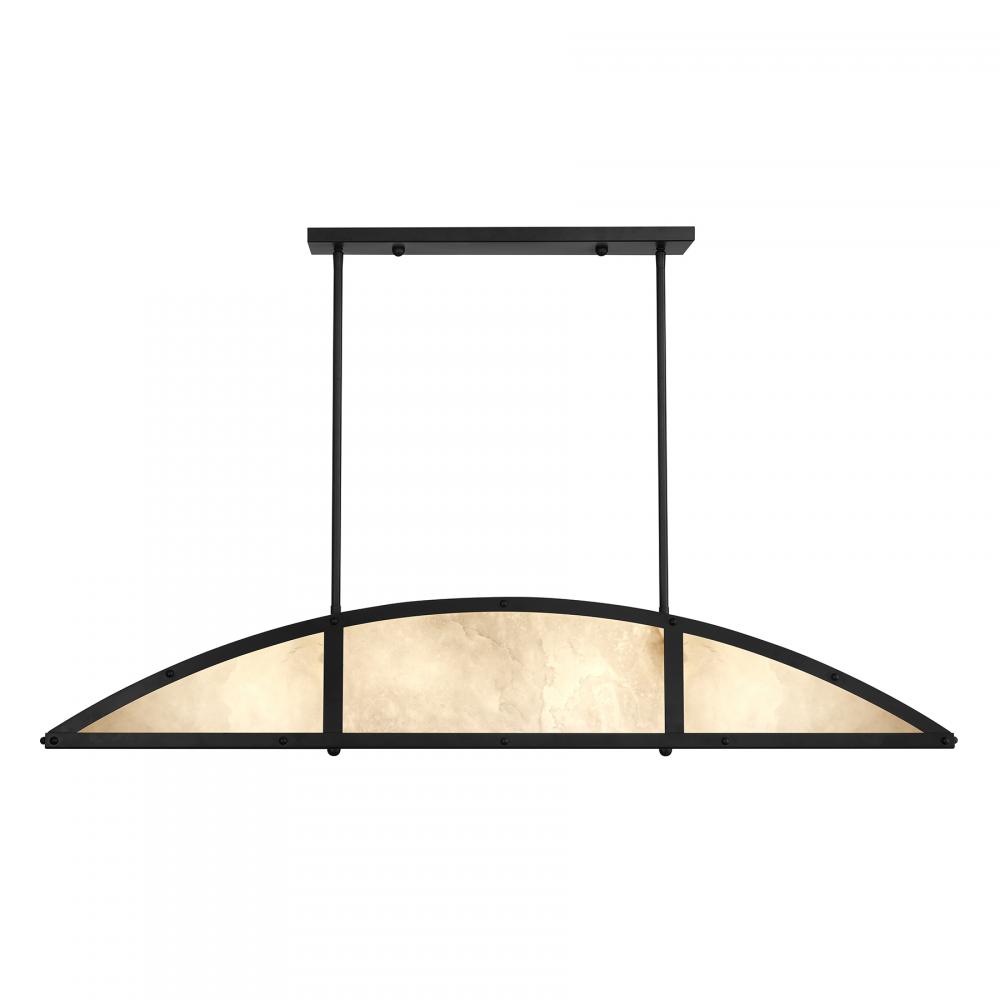 Legacy 4-Light Linear Chandelier in Matte Black by Breegan Jane