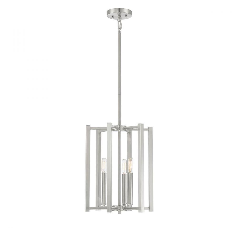 Benson 3-Light Pendant in Satin Nickel