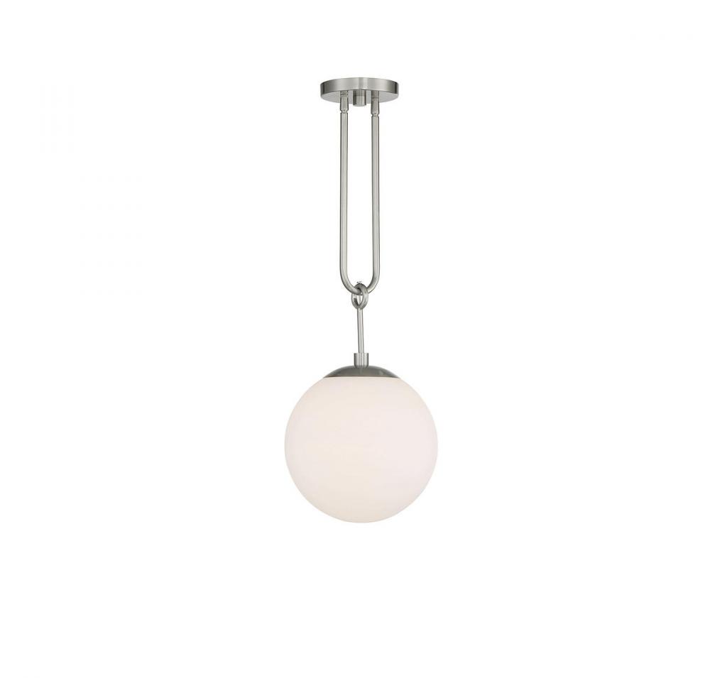 Becker 1-Light Pendant in Satin Nickel