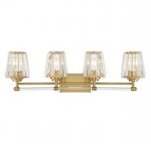 Savoy House 8-6001-4-322 - Garnet 4-Light Bathroom Vanity Light in Warm Brass