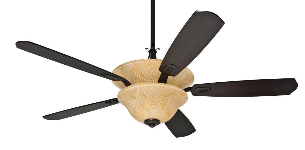 Seven Light Bullion Black Ceiling Fan