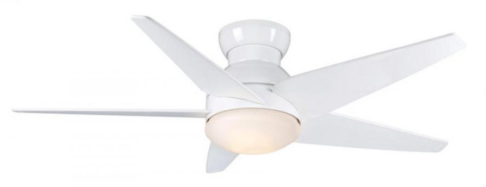 Two Light Snow White Hugger Ceiling Fan