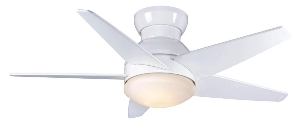 Two Light Snow White Hugger Ceiling Fan