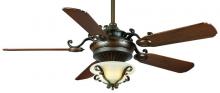 Casablanca AEP P2G546H - Two Light Brushed Cocoa Glass: White Frosted Ceiling Fan