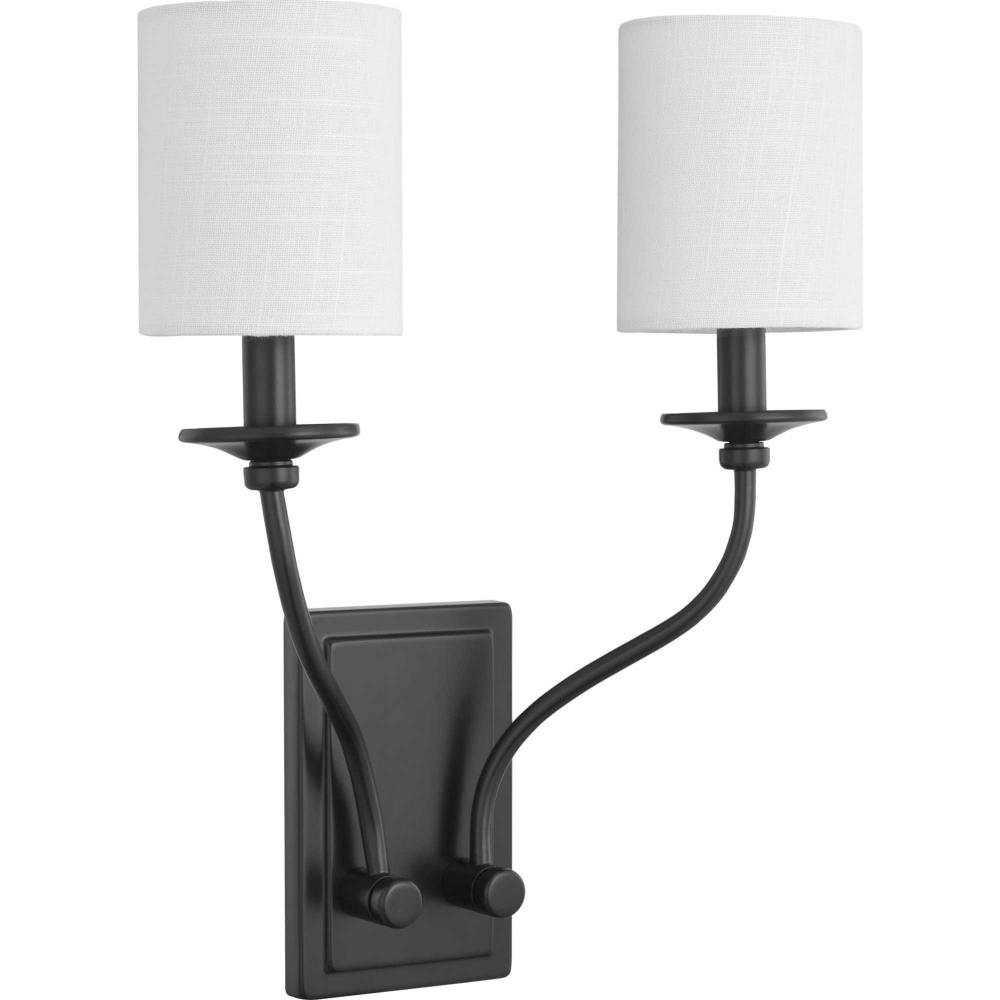 Bonita Collection Black Two-Light Wall Sconce