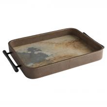 Cyan Designs 12136 - Tesoro Tray Smoke Grey Slate Veneer Matte Black Small