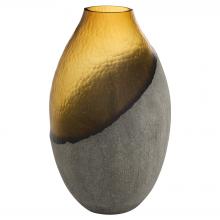 Cyan Designs 12213 - Geode Vase Amber Stone Grey - Large