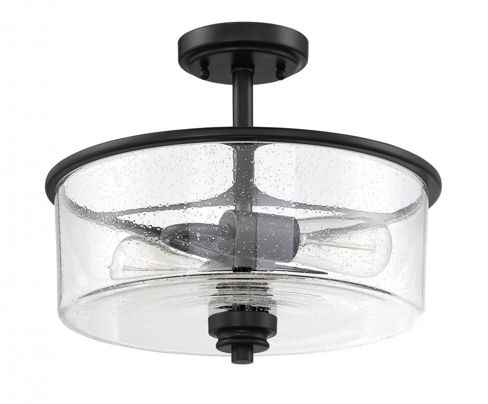 2 Light Semiflush / Pendant Dual mount fixture