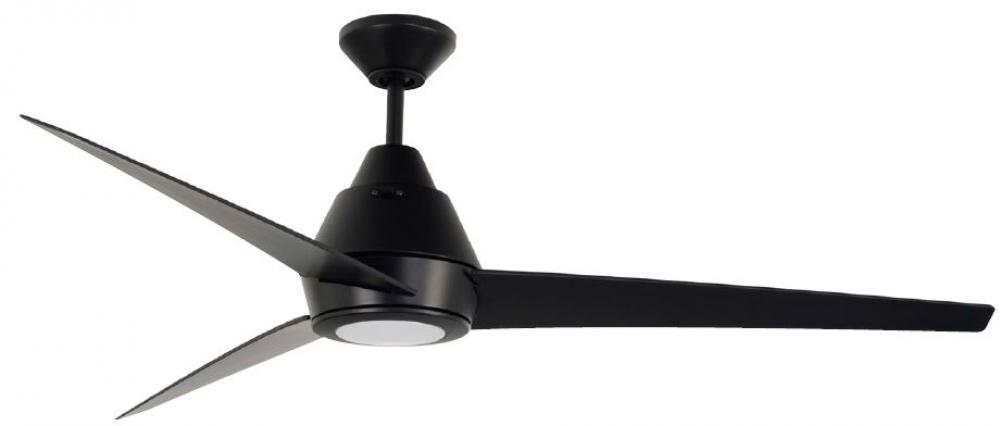 56" Acadian Indoor/Outdoor (Wet) in Flat Black w/ Flat Black Blades